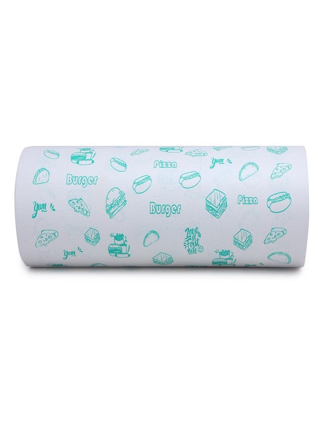 SATYAM Food Wrapping Paper Roll, 100 Metre Non-Stick Butter Paper, Re-Heatable Parchment Paper Wrapping Paper Roll with Sealing Sticker - Image 2